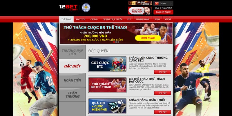 Khuyến Mãi 12Bet Mới Nhất 2025 - Nhận Thưởng Cực Khủng Cùng MMlive 2 Khuyến mãi 12Bet độc quyền cực khủng cho hội viên